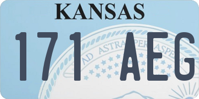 KS license plate 171AEG