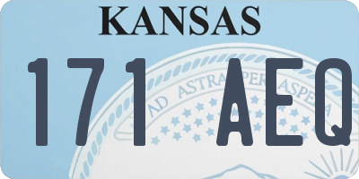 KS license plate 171AEQ