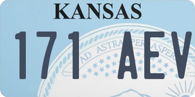KS license plate 171AEV