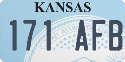 KS license plate 171AFB