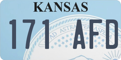 KS license plate 171AFD