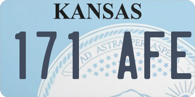 KS license plate 171AFE