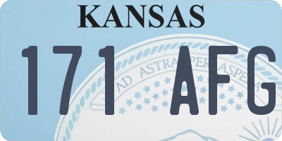 KS license plate 171AFG