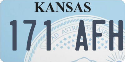 KS license plate 171AFH