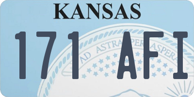 KS license plate 171AFI