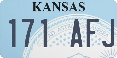 KS license plate 171AFJ