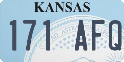 KS license plate 171AFQ