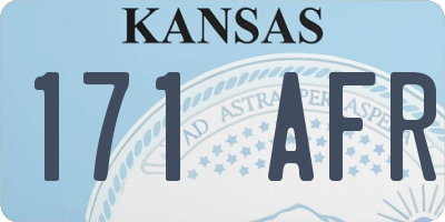 KS license plate 171AFR