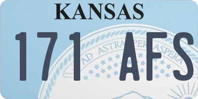 KS license plate 171AFS