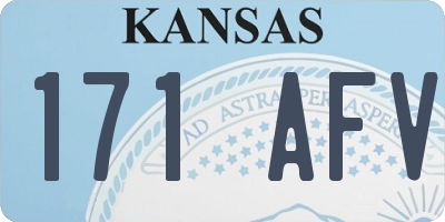 KS license plate 171AFV