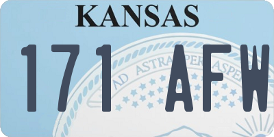 KS license plate 171AFW