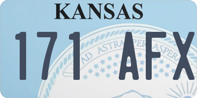 KS license plate 171AFX