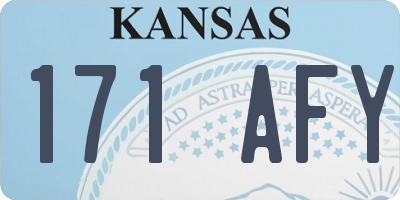 KS license plate 171AFY