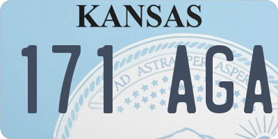 KS license plate 171AGA