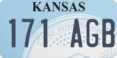KS license plate 171AGB