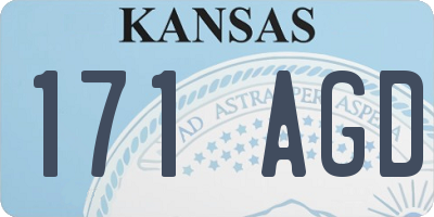 KS license plate 171AGD