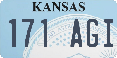 KS license plate 171AGI