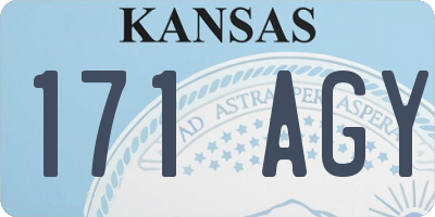 KS license plate 171AGY