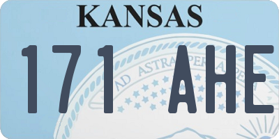 KS license plate 171AHE