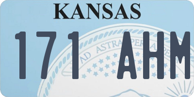 KS license plate 171AHM