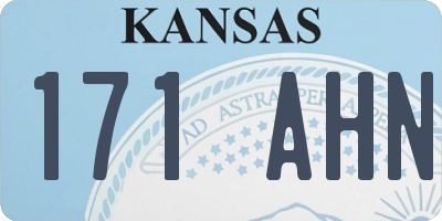 KS license plate 171AHN