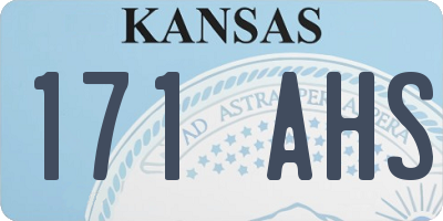 KS license plate 171AHS