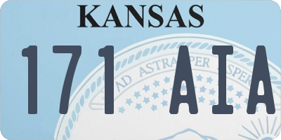 KS license plate 171AIA