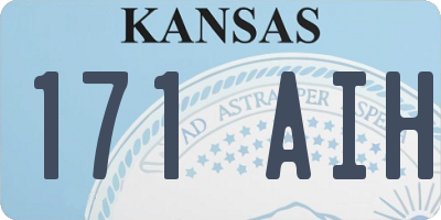 KS license plate 171AIH