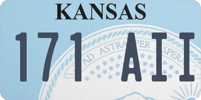 KS license plate 171AII