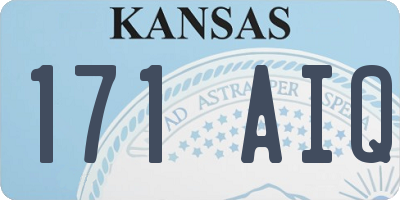 KS license plate 171AIQ