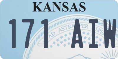 KS license plate 171AIW