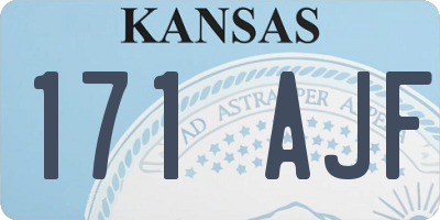 KS license plate 171AJF