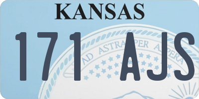 KS license plate 171AJS