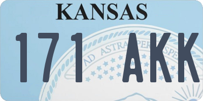 KS license plate 171AKK