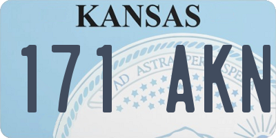 KS license plate 171AKN