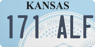 KS license plate 171ALF