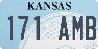 KS license plate 171AMB