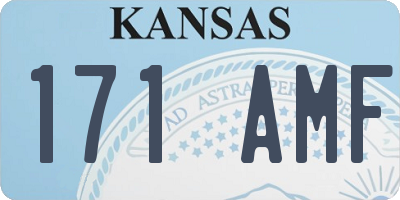 KS license plate 171AMF