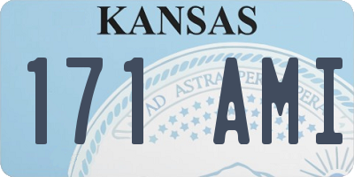 KS license plate 171AMI