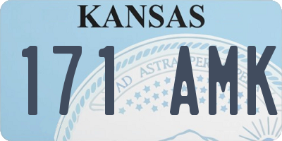 KS license plate 171AMK