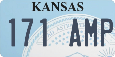 KS license plate 171AMP
