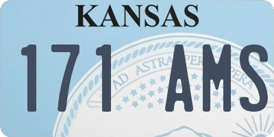 KS license plate 171AMS