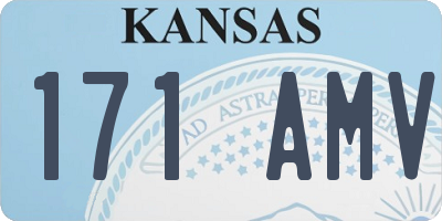 KS license plate 171AMV
