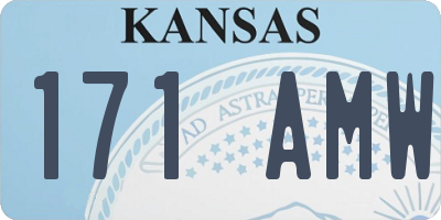 KS license plate 171AMW
