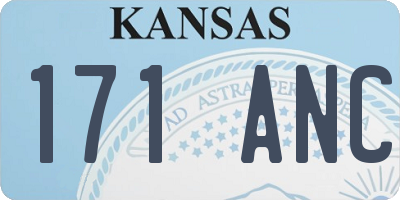 KS license plate 171ANC