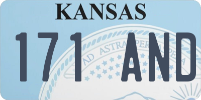 KS license plate 171AND