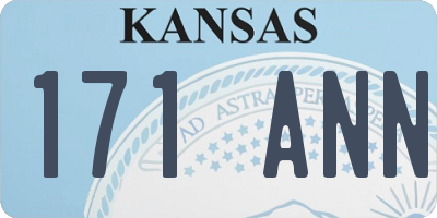 KS license plate 171ANN