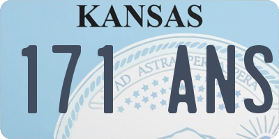 KS license plate 171ANS