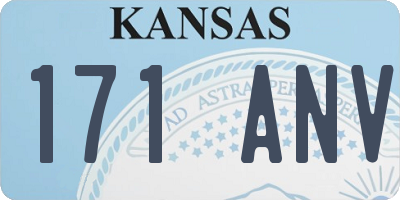 KS license plate 171ANV