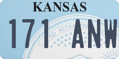 KS license plate 171ANW